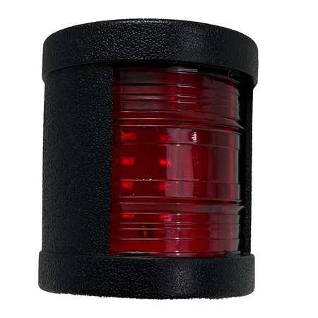 MARINE SPORT LIGHTING 12V-24V Marine RED LED Port Side light with Black Shell MSSL12BSR